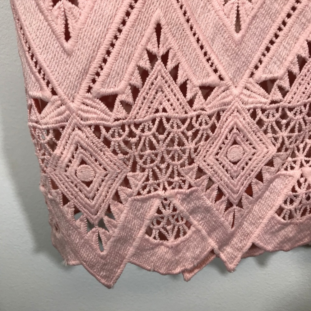 NWT $289 Stylestalker Pink Lace Elora Midi Dress S - Picture 4 of 8
